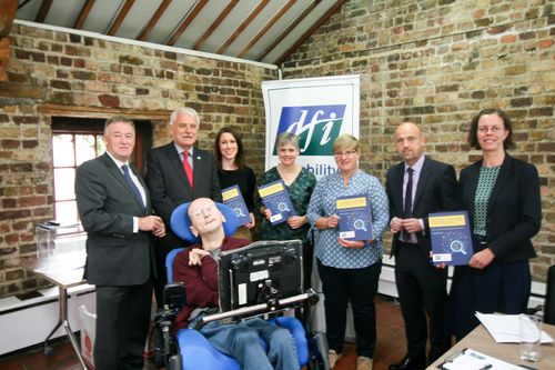 Group picture at the launch of the Nursing home report