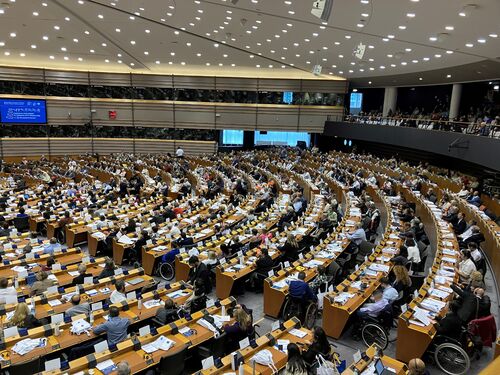 EU Parliament Hemicycle from EPPD 2023