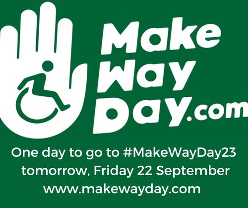 One Day Countdown to MakeWayDay23 