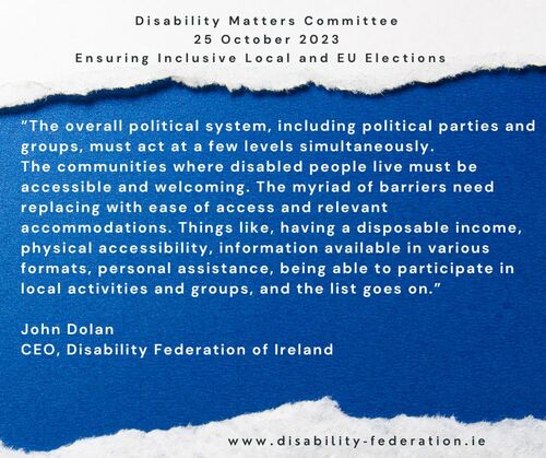 Disabillity Matters Committee John Dolan 3