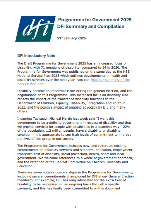 Publications Disability Federation of Ireland