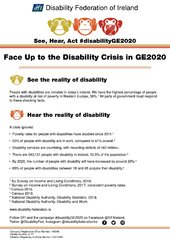 DFI's General Election Manifesto - See, Hear, Act #disabilityGE2020