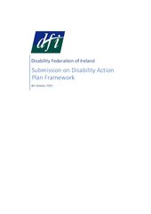 DFI Submission on Disability Action Plan 2022-25