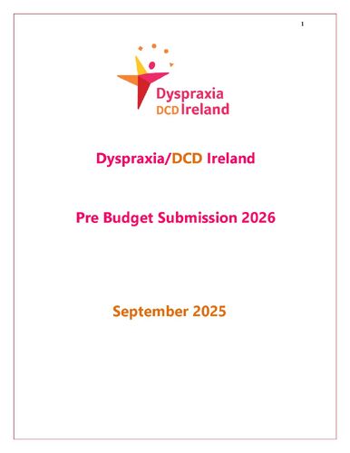 Dyspraxia_DCD_Ireland_PreBudget_Submission_2026