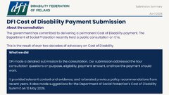 DFI Cost of Disability Payment Submission Summary