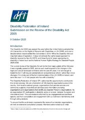 DFI Disability Act Review