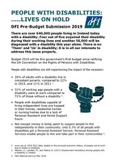 DFI Pre-Budget Submission 2019