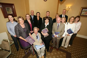 NAI members and contributing authors with the Minister for Health and Children Mary Harney at the launch of the NAI report